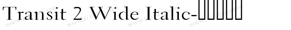 Transit 2 Wide Italic字体转换